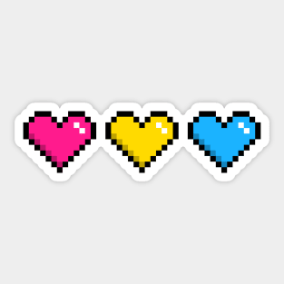 Pansexual Hearts Pride Sticker